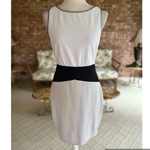 NWT Jennifer Lopez Colorblock Mixed Media Sheath Dress Size 16 Women’s - Picture 4 of 13